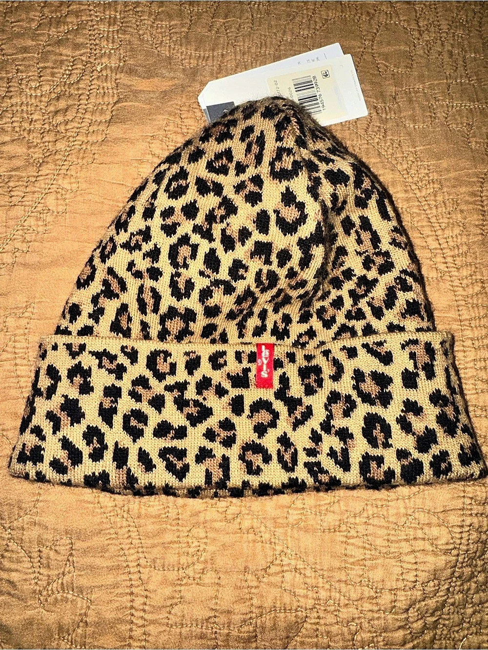Levi's Leopard Print Beanie NWT